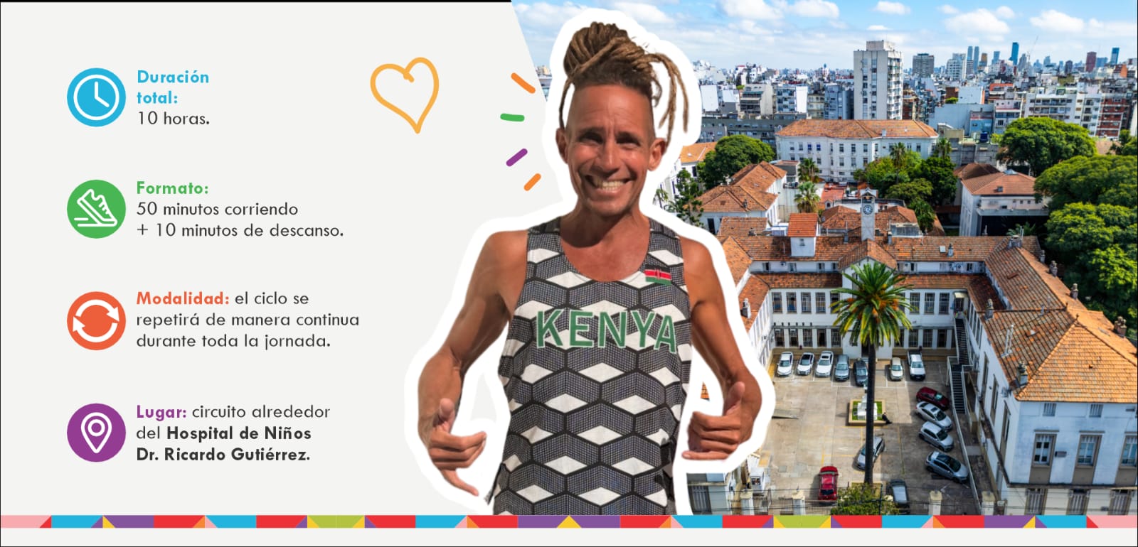 El Rasta corre por el Hospital de Niños
